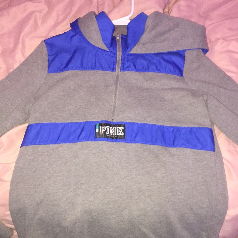 PINK victoria’s secret blue and grey jacket